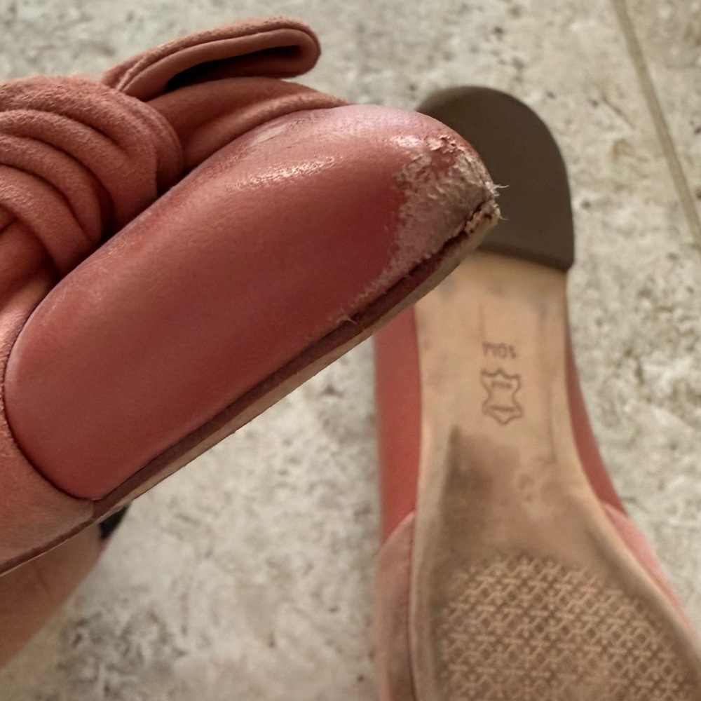 Tory Burch Pink Bow Flats - Picture 8 of 9